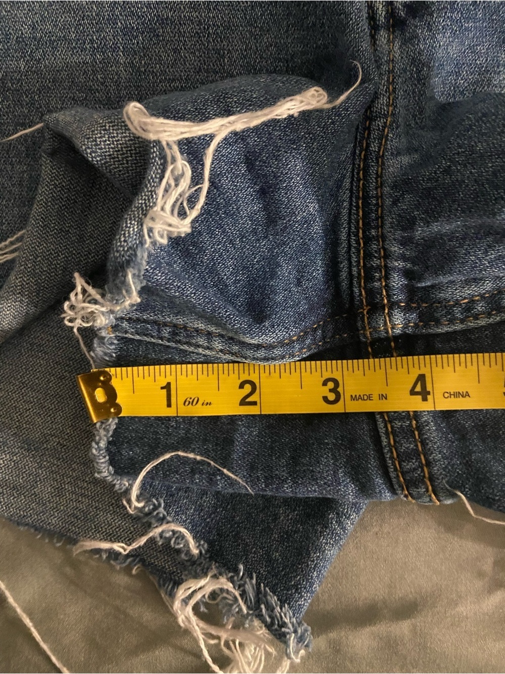 Old Navy Women’s 16 Sky-Hi A-Line Denim Cutoff Dark Blue Classic Jean Shorts - Picture 6 of 7